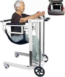 Retaoldth Caregiver-Free Transfer Chair, Self-Operated Folding Portable Patient Lift for Car Self-Service Mobility, Bathroom Wheelchairs Transfer Chairs for Seniors, No Human-Push Required