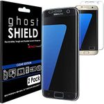 TECHGEAR [2 Pack] Screen Protectors to fit Samsung Galaxy S7 [ghostSHIELD Edition] Genuine Reinforced Flexible TPU Screen Protector Guard Covers with Full Screen Coverage inc Curved Screen