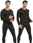 UNIQUEBLLA Long Johns Thermal Underwear Set for Men Thermal Base Layer Cold Weather Bottom Top