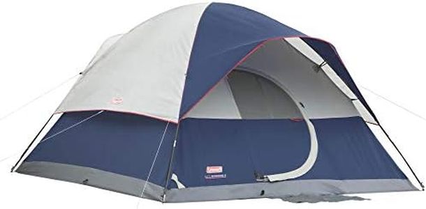 Coleman Elite Sundome Camping Tent with LED Lights, Weatherproof 6-Person Tent with Included Rainfly & Frame that can Withstand 35 MPH Winds, Built-In LED Lighting System with 3 Brightness Settings