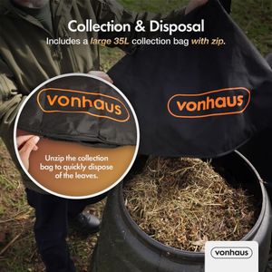 VonHaus 3000W Leaf Blower Vacuum – Powerful Garden Tool