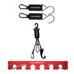 PowerNet Dugout Bundle | Baseball Softball Bat Fence Rack + Fence Hook + Gear Hanger | Keep Training Equipment Organized and Off The Ground | Holds Up to 12 Bats