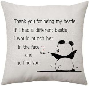 Aconesong Best Bestie Gifts for Friend Funny Friendship Day Gifts - Thank You for Being My Bestie Cushion Cover Gifts for Bestie Women Birthday Christmas Wedding Gifts (Bestie)