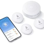 Winees WiFi Water Leak Detector, 3 Pack Water Sensors with 100dB Adjustable Alarm, Leak Alert Email&SMS Notification, 365 Days Life, 100M Transmission for Basement, Bathroom, Laundry, IFTTT, S1 Plus