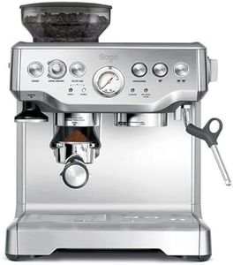 Sage - The Barista Express - Bean to Cup Coffee Machine with Grinder and Manual Milk Frother - 16 Grind Settings, 15 Bar Pump, PID Temp Control, Brushed Stainless Steel
