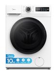 Midea Freestanding 10 KG Front Load Washing Machine Slim,A-10% Class,Steam Wash,Turbo Quick Wash,Durable Inverter BLDC,1400 RPM,White-MF110W100BA10/W-UK