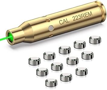 MidTen Green Laser Bore Sight 223 5.56mm, 30-300 Yards Sighting Range Green Laser Boresighter with 4 Sets of Batteries