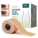 Nexllent Silicone Scar Sheets, Silicon gel sheets for Scars Transparent Medical Silicone Gel Tape for Scar Removal, Silicone Scar Tape Roll For Hypertrophic Scars and Keloids Caused by Surgery