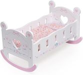 ROBUD Wooden Baby Doll Crib, Baby D