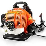 LabTEC 2 Stroke Gas Powered Leaf Blower, 43CC Petrol Backpack Leaf Vacuum, Speed-adjusted Cordless Garden Blower for Cleaning Patios Leaves Grass Cutting Blowing Shredding Dusting Snow Removing