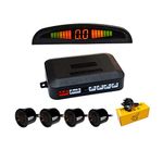 Look&Took Car Back Parking Sensor System With Buzzer Sound Led Display For Santro Xing Celebration Edition (BLACK)