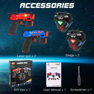 VATOS Mini Laser Tag Guns 2-Pack – Kids Multiplayer Toy Set