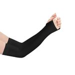 SNMMIFER Sun Protective Arm Sleeves for Men, Women and Kids, Breathable and Moisture-Wicking (BLACK)