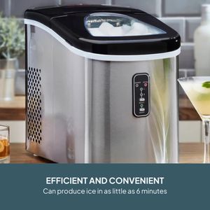 Cooks Professional 14kg Ice Maker – Silver Countertop Machine