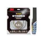 Scotch 3M Double Sided Mounting Tape Jumbo Pack (5 Meters) (1m Holds 4.5Kgs) for Indoor Hanging Applications (Photo Frames, Mirrors, Key Holders etc) (L:5m, W: 24mm) Grey