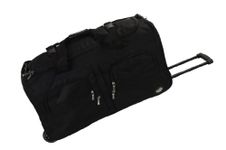 Rockland PRD330 Luggage Rolling Duffle Bag, Black, Medium, 30-Inch