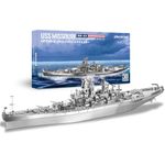 Piececool 3D Puzzles for Adults, USS Missouri Battleship Metal Model Kits, DIY 3D Metal Puzzle for Teenagers Students Stress Relief, Aircraft Carrier for Boys Men, 155 Pcs