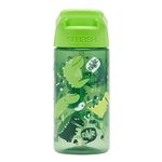 Smash Water Bottle 450ml - Green Dinosaur Design