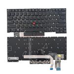 Laptop Replacement US Layout Backlit Keyboard for Lenovo Thinkpad T490s T495s SN20R66042 02HM208 02HM280 Black