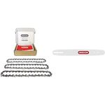 Oregon 3-Pack saw chain and 1 guide bar - 3/8" Low Profile, 0.50 inch (1.3mm), 52 drive links chainsaw chain and 14 Inch (35cm) A041 Mount Bar for Husqvarna, Ryobi, Einhell and more