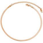 PROSTEEL 3mm/5mm Herringbone Choker Necklace for Men Women, Stainless Steel/Sterling Silver Chain in Silver/Yellow Gold/Rose Gold/Black Tone, 12"/15"/18", Come with Box, Metal