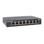 NETGEAR 8-Port Gigabit Ethernet Unmanaged Switch (GS308) Home Network Hub, Office Ethernet Splitter, Plug-and-Play, Desktop or Wall Mount, Black