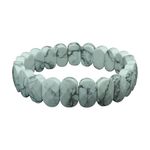 REMEDYWALA Unisex-Adult Charged Howlite Diamond Cut Bracelet