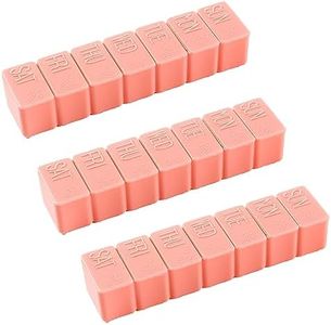 Pill Organizer-Pill Boxes for Travel, 7 Day with Braille Pill case Vitamins Fish Oil Supplements, Medication Organizer Dispenser for Fish Oils, Vitamin Holder Supplement (Pink-3 PCS)