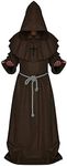 LHJ Friar Medieval Hooded Monk Renaissance Priest Robe Costume Cosplay