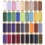 36 Colors Waxed Thread, 1188 Yards Colorful Leather Thread, 33 Yards Per Color, Leather Sewing Thread, Hand Stitching Thread, Waxed Cord for Jewelry Making, Hand Sewing Leather and Bookbinding