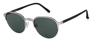 John Jacobs | Silver Green Round | UV Protected Sunglasses | For Men & Women | Size - Medium | JJ S13873