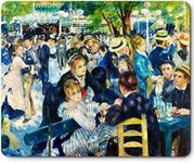 Mouse Pad with Art Design, Gel Mouse Pad for PC, Computer and Laptop, Rubber Base Medium Waterproof Smooth Surface (Dance at Le Moulin de la Galette by Pierre Auguste Renoir)