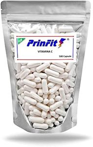 PrinFit® - 500 Capsule Vitamina C Pura - Alto Dosaggio 1000 mg - Antiossidante Acido L-Ascorbico Integratore Alimentare
