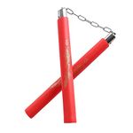 AUFIKR Portable Foam Nunchucks, Red Training Nunchakus Suitable for Kids & Beginners Practice and Training