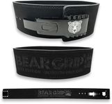 BEAR GRIP Power Belt - Elite Edition Premium Double Pong Weight Lifting Belt (S, Blacked Out)