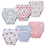 JackLoveBriefs Potty Training Pants for Toddlers and Girls, Learning Designs Training Underwear Pants(6 Packs, 1T)