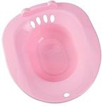 Sitz Bath Toilet Seat Postpartum Care Basin Sitz Bath Tub Butt Bath Bowl for Soothes Cleanse Anal Hemorrhoids Perineum Treatment Pink