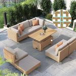 Grand patio 8-Piece Wicker Patio Fu