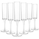 JMIATRY Unbreakable Champagne Flutes Set of 6, 165ml/5.8oz Premium Plastic Champagne Flutes, Classy Champagne Glasses Great for Wedding, Christmas, Birthday Party and Daily Use