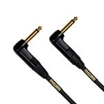 Mogami GOLD INSTRUMENT-10RR Guitar Instrument Cable, 1/4" TS Male Plugs, Gold Contacts, Right Angle Connectors, 10 Foot