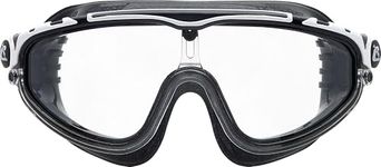 Cressi Skylight Swimming Goggles - Silicone Seal for Adult Swim Goggles - UV Anti-Fog Swimming Mask - Black/Frame White Black