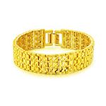 Rockyu Jewelry Popular Brand Bracelet Men's Stainless Steel 18k Gold Stylish Wide Luxurious Stainless Steel Stainless Steel Ping Gold