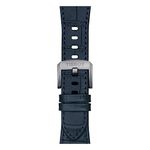Tissot Official Dark Blue PRX Leather Strap with Steel endpiece T852047701 12 mm Lug