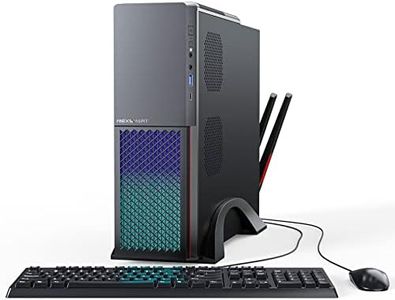 SAINTDISE Torre PC Ordenador de sobremesa Fijo 16GB RAM 512GB SSD Computer Core i7-4765t procesador con 2.4G/5G/6G WiFi6E Bluetooth 5.3 Lámparas RGB, with Mouse and Keyboard