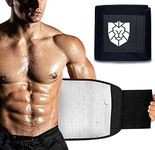 Brave pepper Sweat Slim Weight Loss Stomach Belt for Men and Women, Fat Burner Sauna Belt with Advanced Nano Silver Coating, Fits Up to 48 Inch, Black