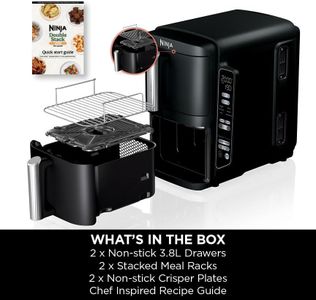 Ninja Double Stack Air Fryer 7.6L – Black, Dual Basket
