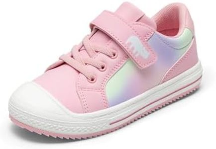 DREAM PAIRS Toddler Sneakers Boys Girls Casual Shoes Kids Storybook Lightweight Walking Skate Shoes,Size 8 Toddler,Rainbow/Pink,SDFS222K