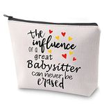 ZJXHPO Babysitter Appreciation Gift Best Babysitter Ever Nanny Zipper Pouch The Influence of A Great Babysitter Can Never Be Erased (CA-Babysitter)