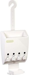 Better Living Products 75453 Ulti-Mate Dispenser 4-Chamber Shower Caddy, White