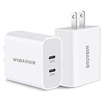 Dual USB C Charger Block, 40W 2-Port Fast USB-C Power Adapter Wall Charger Plug PD Charging Cube for iPhone 15 14 13 12 11 Pro Max, iPad, Galaxy S23 S22 S21, Google Pixel 8 7 6, Android Phone 2Pack